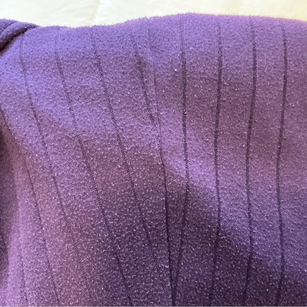 3X dark purple ribbed knit pants - Picture 4 of 4